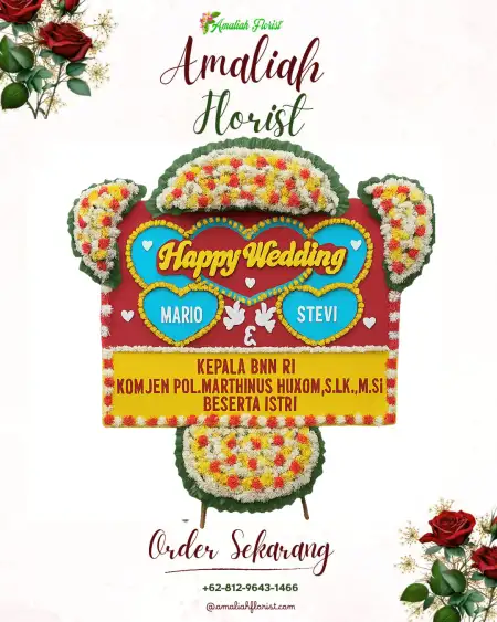 Papan Bunga Pernikahan Bade